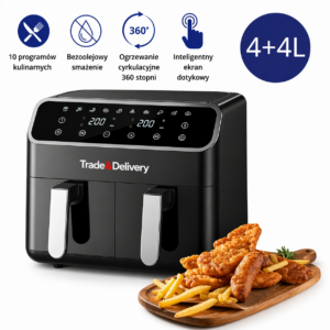 frytkownica beztłuszczowa 2 kosze 8l air fryer