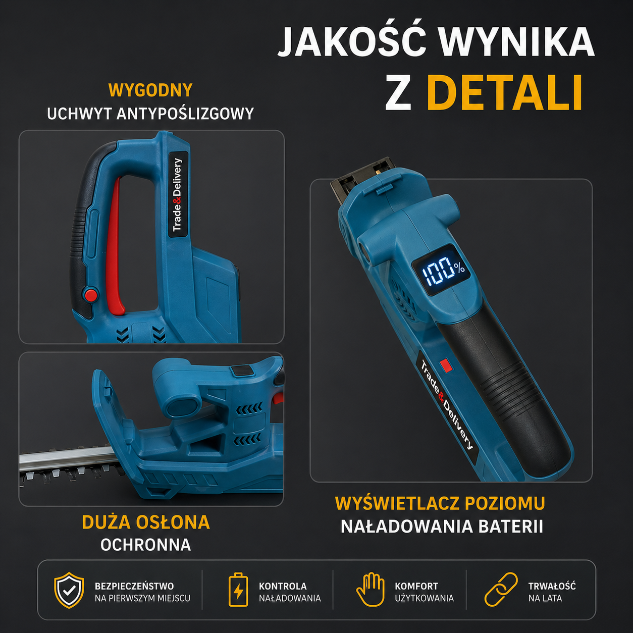 Sekator elektryczny Trade&Delivery do formowania żywopłotu