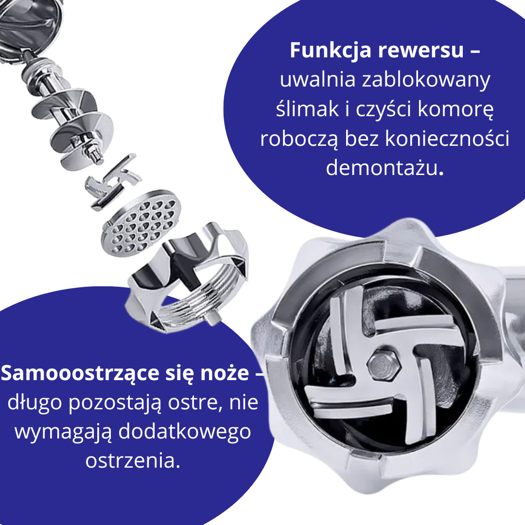 Maszynka do mięsa z nasadką do kiełbas Trade&Delivery