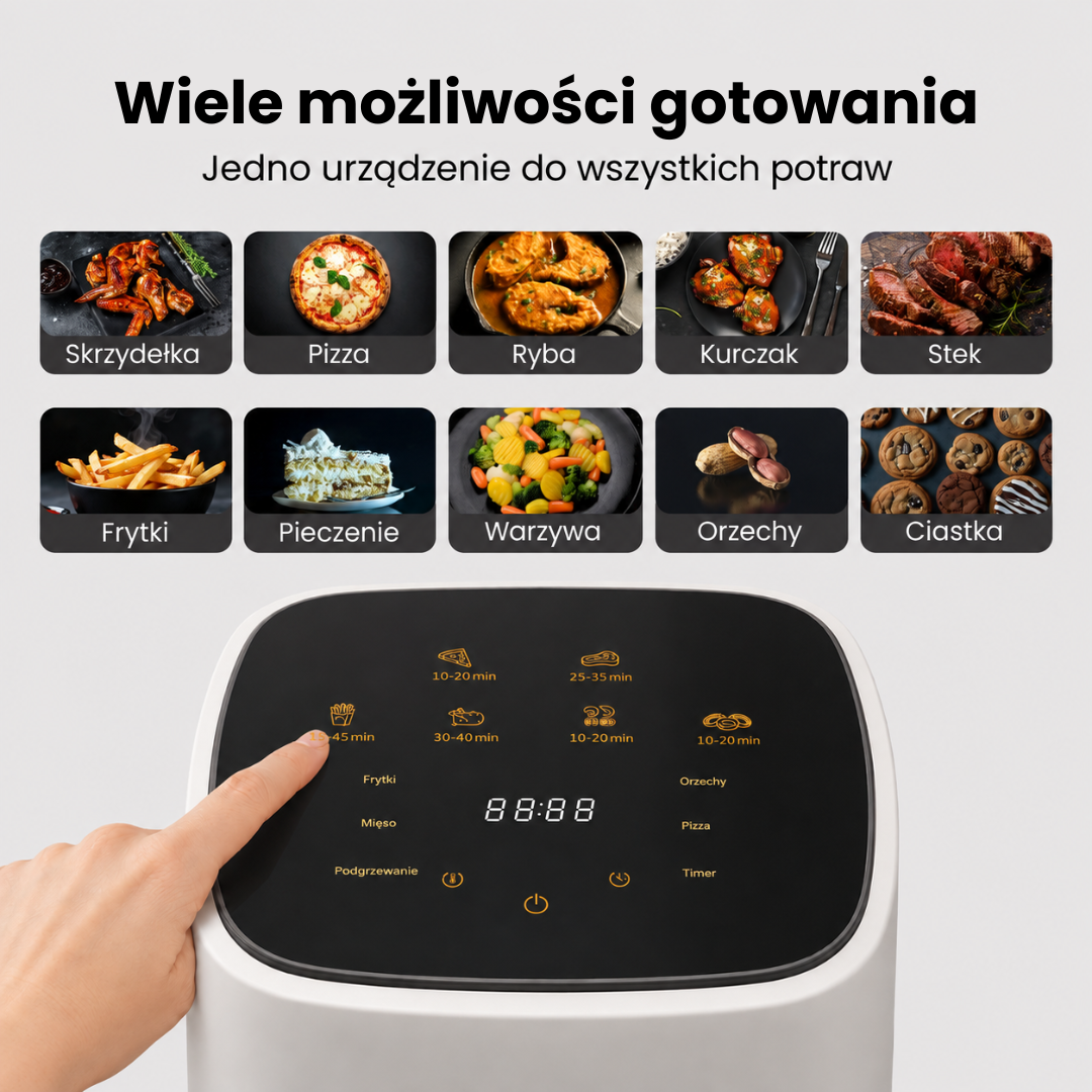 Frytkownica beztłuszczowa z piekarnikiem i cyrkulacją 360° – Trade&Delivery