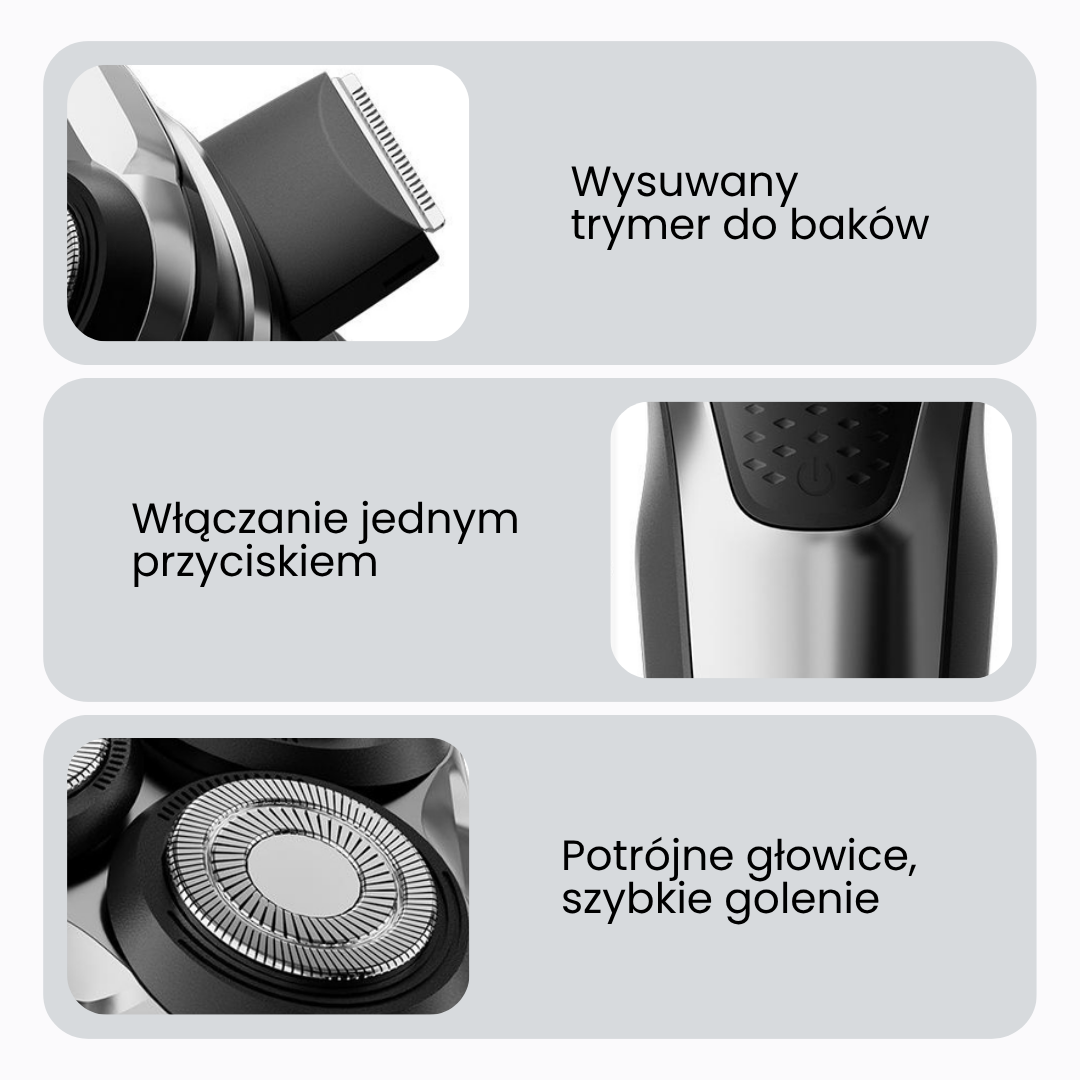 Golarka wodoodporna IPX7 do golenia na mokro i sucho Trade&Delivery
